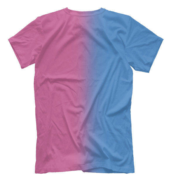 Мужская футболка с изображением Pinkblue цвета Белый