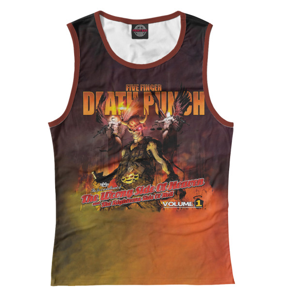 Майка для девочки с изображением Five Finger Death Punch цвета Белый