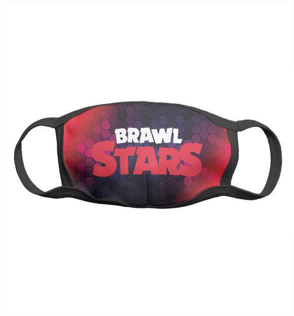 Маска тканевая с изображением Brawl Stars / Бравл Старс цвета Белый