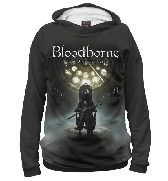 Мужское худи с изображением Bloodborne цвета Белый