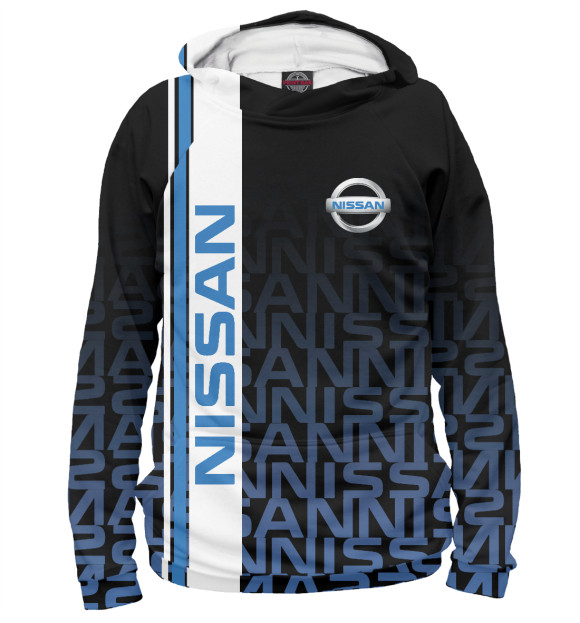 Женское худи с изображением Nissan цвета Белый