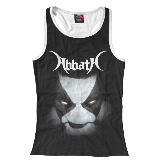 Женская майка-борцовка с изображением Abbath цвета Белый