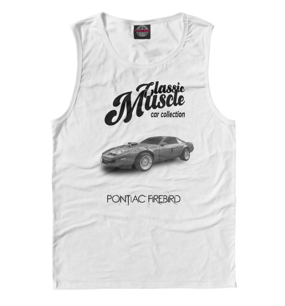 Майка для мальчика с изображением Маслкар Pontiac Firebird на белом фоне цвета Белый