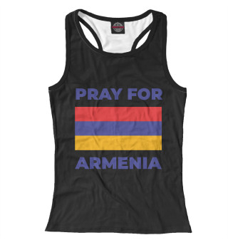 Женская майка-борцовка Pray For Armenia