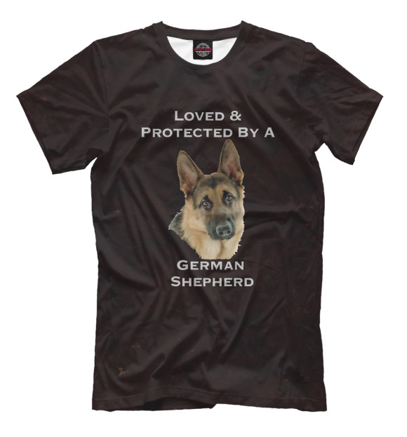 Футболка для мальчиков с изображением Loved & Protected Shepherd цвета Белый