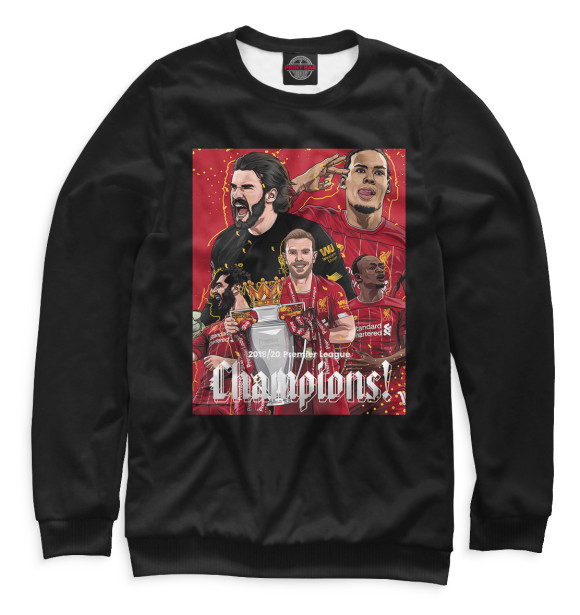 Мужской свитшот с изображением Champions! цвета Белый