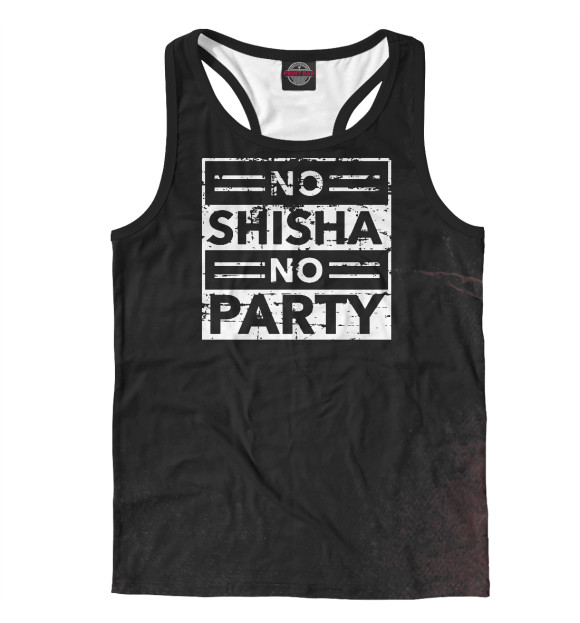 Мужская майка-борцовка с изображением No Shiha No Party цвета Белый