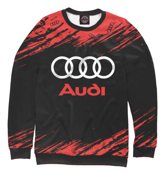 Женский свитшот с изображением Audi / Ауди цвета Белый