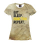 Футболка для девочек Eat Sleep Muay Thai Repeat