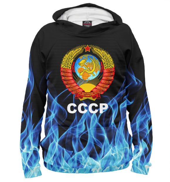 Женское худи с изображением СССР цвета Белый