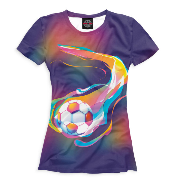 Футболка для девочек с изображением Мяч цвета Белый
