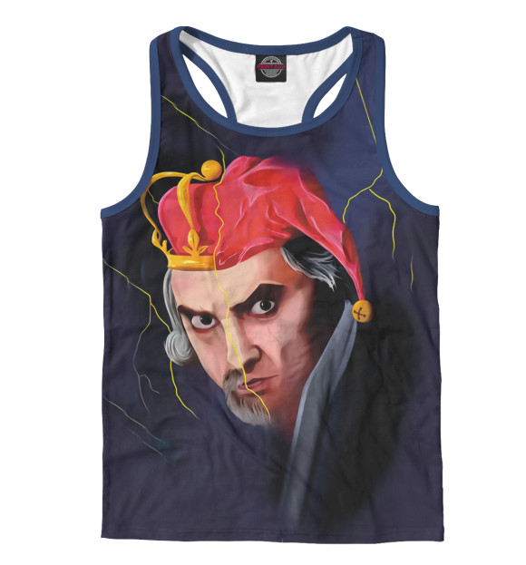 Мужская майка-борцовка с изображением Король и Шут цвета Белый