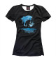 Женская футболка Bigfoot Fishing Silhouette