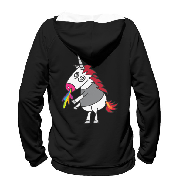 Женское худи с изображением Green Day Unicorn цвета Белый