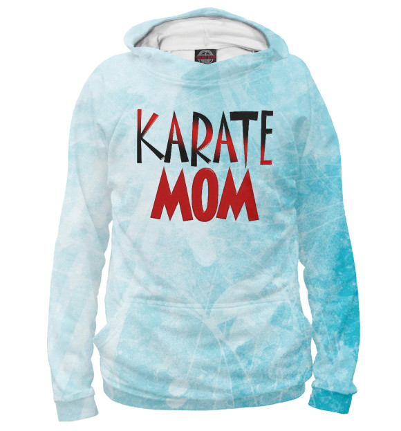 Худи для девочки с изображением Karate Mom цвета Белый