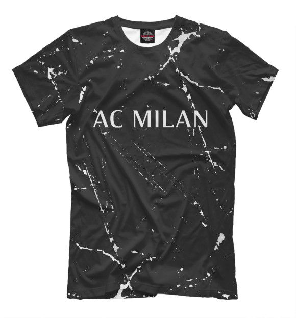 Мужская футболка с изображением Милан - Гранж цвета Белый