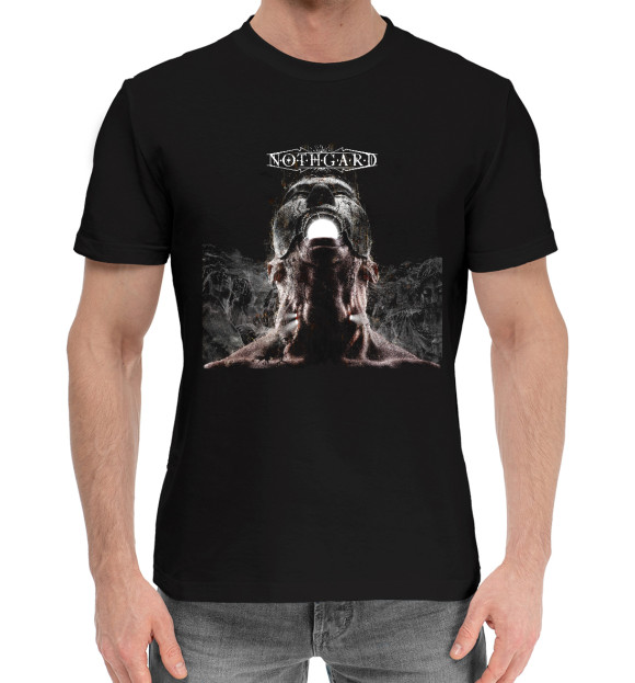 Мужская хлопковая футболка с притом Nothgard цвета Черный Мужская хлопковая футболка с изображением Nothgard цвета Черный