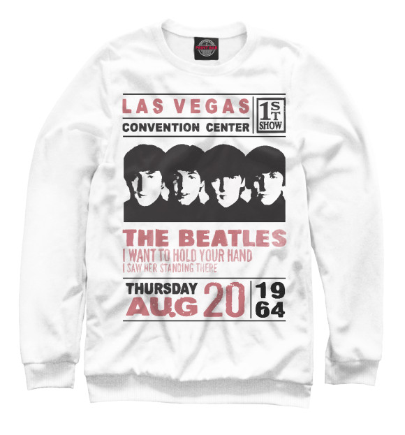 Свитшот для девочек с изображением The Beatles 1964 цвета Белый