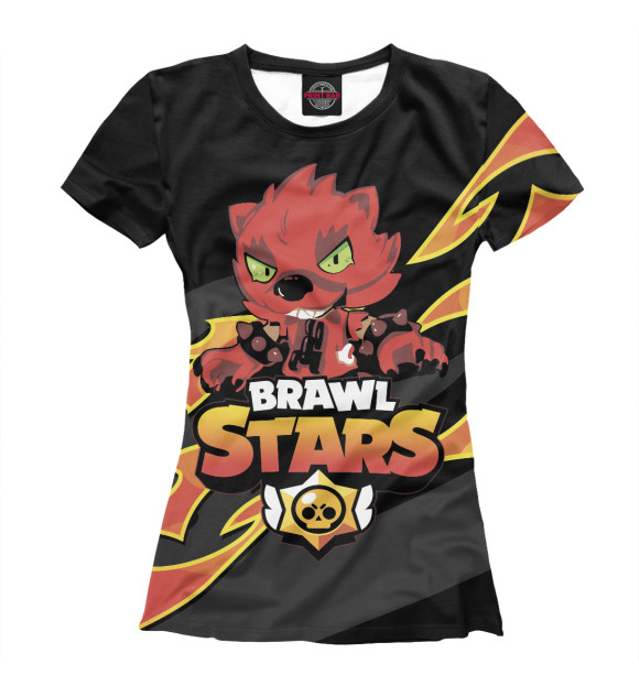 Женская футболка с изображением Brawl Stars цвета Белый