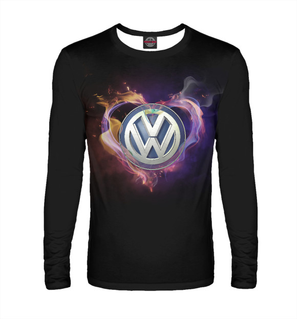 Мужской лонгслив с изображением Volkswagen цвета Белый