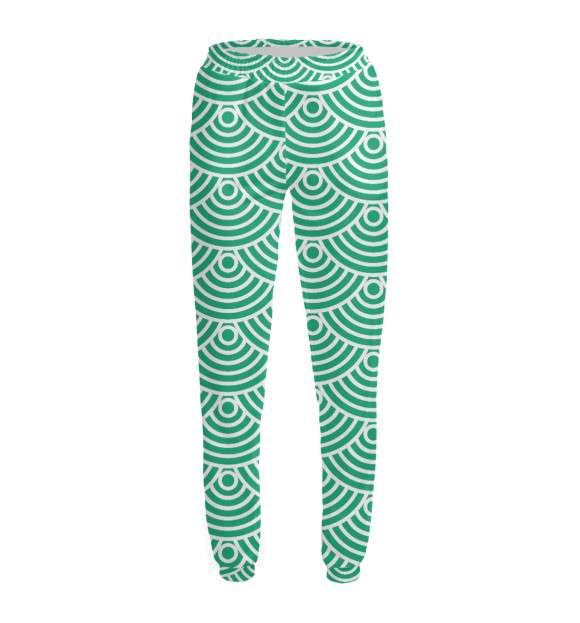 Женские спортивные штаны с изображением Зеленая радужка цвета Белый