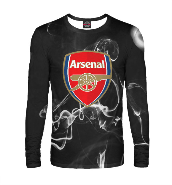 Мужской лонгслив с изображением Arsenal | Арсенал цвета Белый
