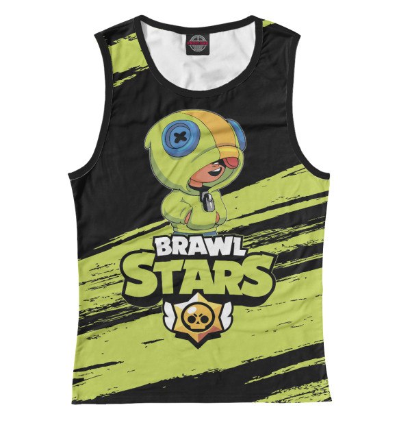 Женская майка с изображением Brawl Stars цвета Белый