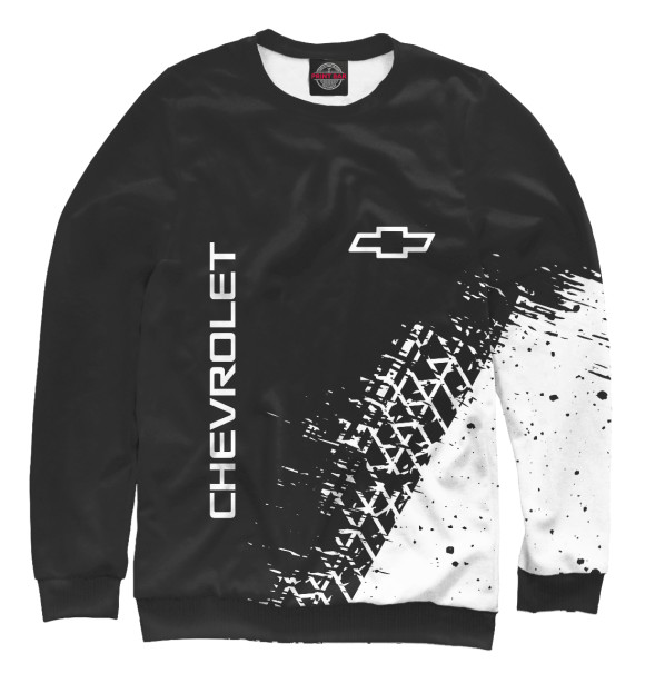 Свитшот для мальчиков с изображением Chevrolet / Шевроле цвета Белый