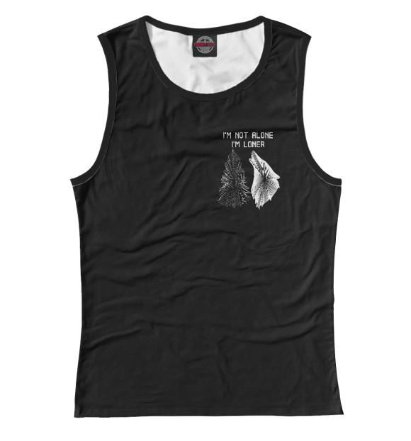 Майка для девочки с изображением Одиночка цвета Белый