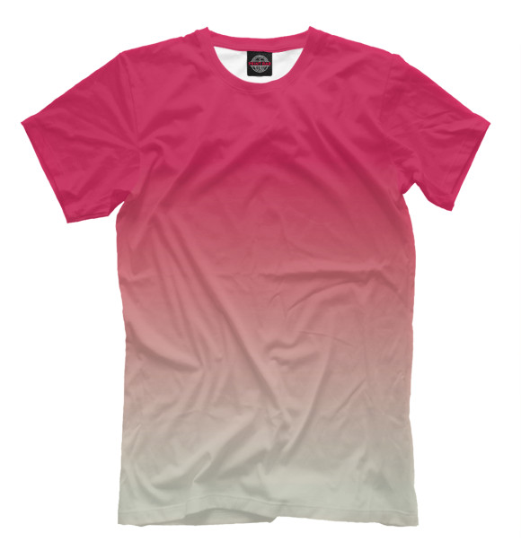 Мужская футболка с изображением Градиент цвета Белый