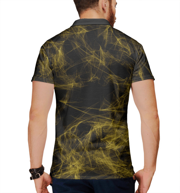 Мужское поло с изображением Славянский оберег Родимич цвета Белый