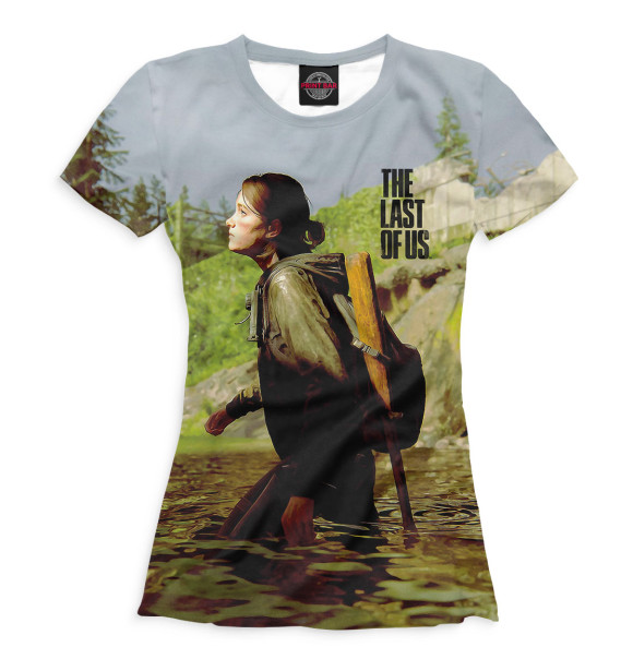 Футболка для девочек с изображением Элли The Last of Us цвета Белый