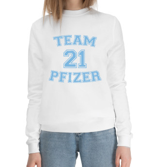 Женский хлопковый свитшот Team Pfizer