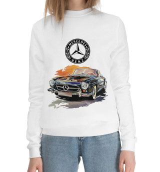 Женский хлопковый свитшот Mercedes retro
