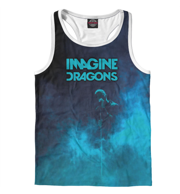 Мужская майка-борцовка с изображением Imagine Dragons туман цвета Белый