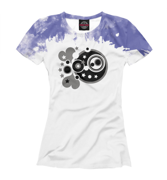 Футболка для девочек с притом Solar Love цвета Белый Футболка для девочек с изображением Solar Love цвета Белый