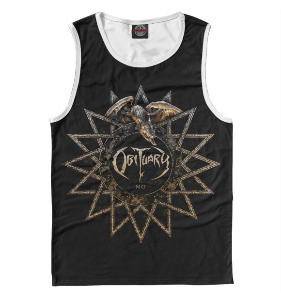 Мужская майка с изображением Obituary цвета Белый