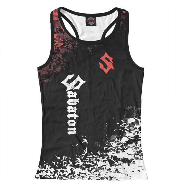 Женская майка-борцовка с изображением Sabaton цвета Белый