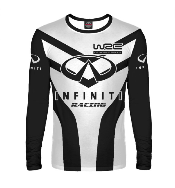 Мужской лонгслив с изображением Infiniti цвета Белый
