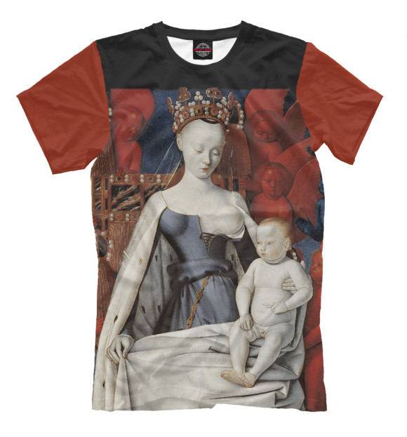 Футболка для мальчиков с изображением Madonna and child цвета Белый