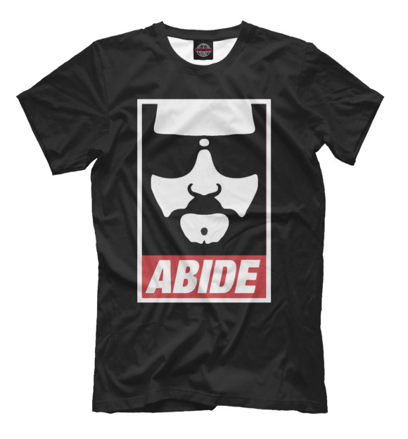 Мужская футболка с изображением ABIDE Большой Лебовский цвета Белый