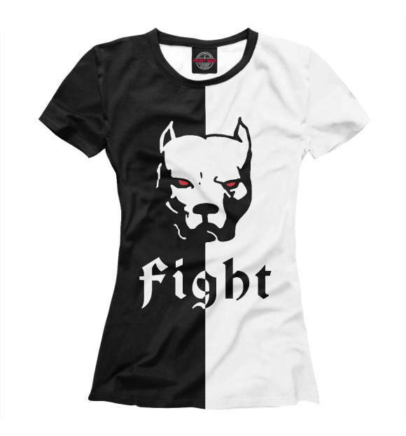 Футболка для девочек с изображением Fight цвета Белый