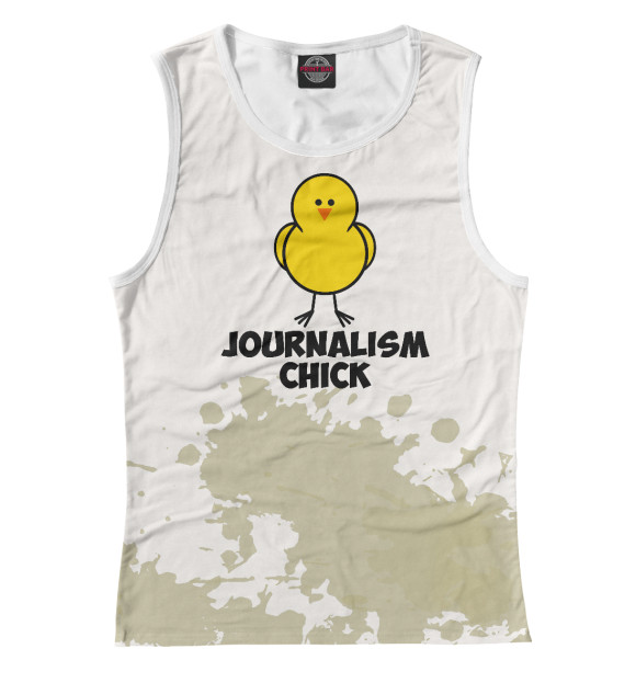 Майка для девочки с изображением Journalism Chick цвета Белый