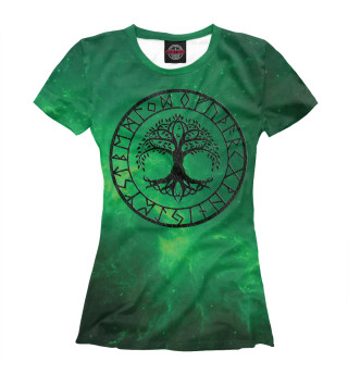 Женская футболка Магическое древо Иггдрасиль