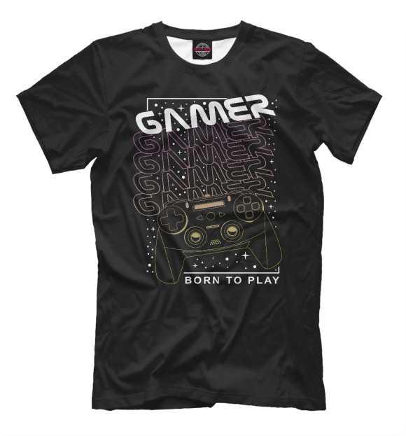 Футболка для мальчиков с изображением Gamer цвета Белый