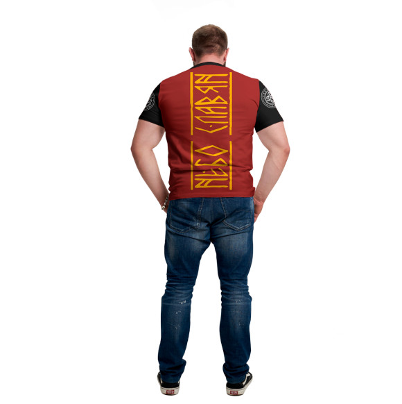 Мужская футболка с изображением Небо славян цвета Белый