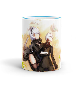 Кружка 2b and 9s желтый