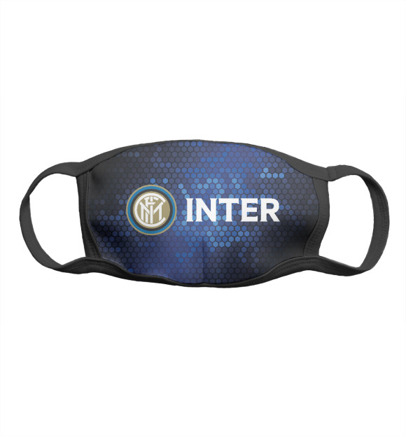 Маска тканевая с изображением Inter / Интер цвета Белый
