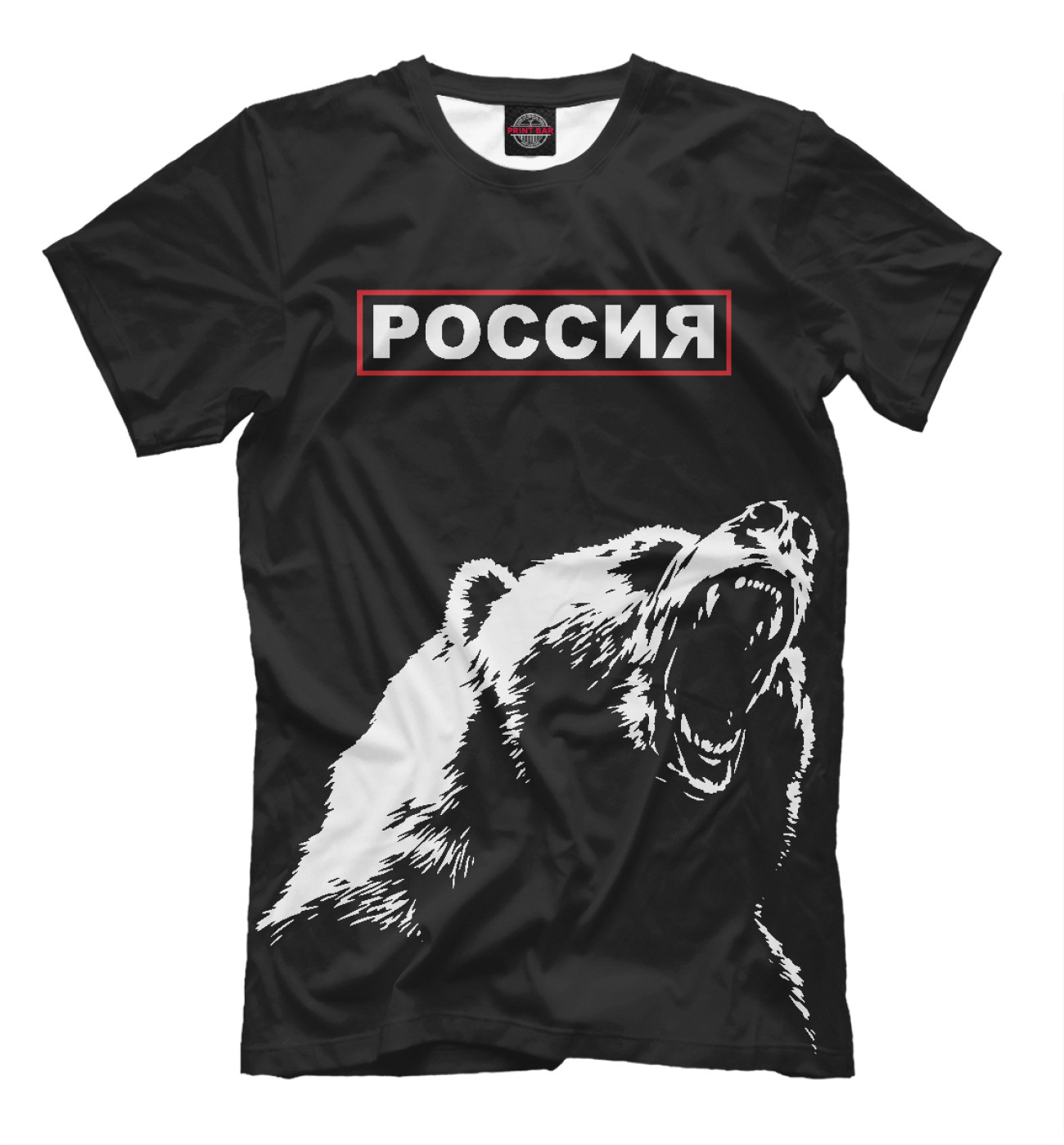 Мужская Футболка Русский медведь и герб, артикул: SRF-295041-fut-2