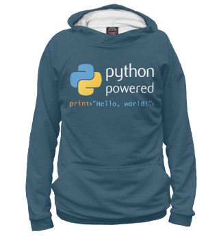 Худи для девочки Python Powered Print Hello